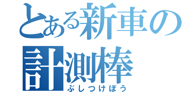 とある新車の計測棒（ぶしつけぼう）