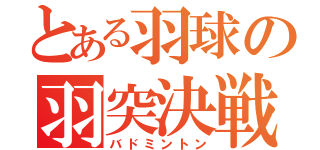 とある羽球の羽突決戦（バドミントン）