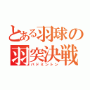 とある羽球の羽突決戦（バドミントン）