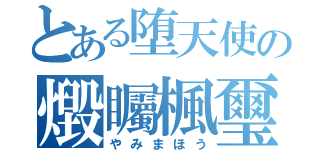 とある堕天使の燬矚楓璽（やみまほう）