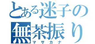 とある迷子の無茶振り（マサカナ）