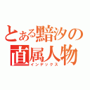 とある黯汐の直属人物（インデックス）