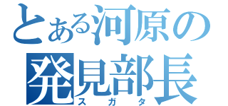 とある河原の発見部長（スガタ）