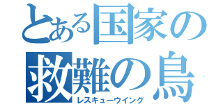 とある国家の救難の鳥（レスキューウイング）