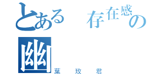 とある無存在感の幽靈（葉玫君）