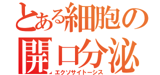 とある細胞の開口分泌（エクソサイトーシス）