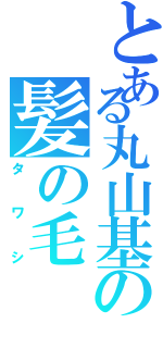 とある丸山基の髪の毛（タワシ）