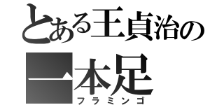 とある王貞治の一本足（フラミンゴ）