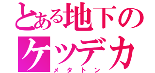 とある地下のケツデカロボット（メタトン）