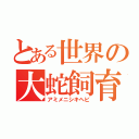 とある世界の大蛇飼育（アミメニシキヘビ）