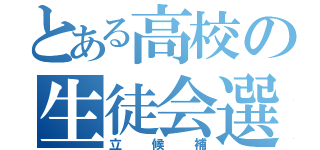 とある高校の生徒会選挙（立候補）