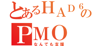 とあるＨＡＤ６のＰＭＯ（なんでも支援）