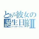 とある彼女の誕生日旅行Ⅱ（バースデープラン）