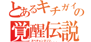 とあるキチガイの覚醒伝説（ヌベヂョンヌゾジ．．．）