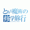 とある魔術の修学旅行（インデックス）