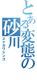 とある変態の砂川（スナガワシンゴ）