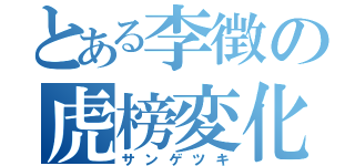 とある李徴の虎榜変化（サンゲツキ）