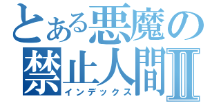 とある悪魔の禁止人間Ⅱ（インデックス）