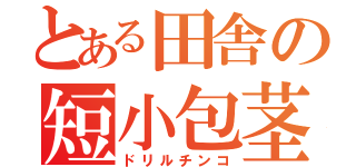 とある田舎の短小包茎（ドリルチンコ）