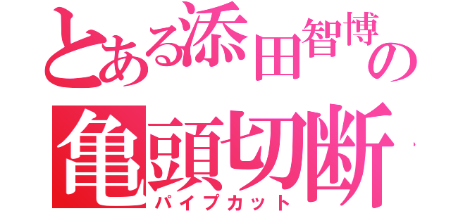 とある添田智博の亀頭切断（パイプカット）