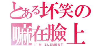 とある坏笑の嘛在臉上（Ｉ\'Ｍ ＥＬＥＭＥＮＴ）