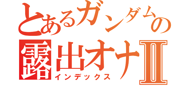 とあるガンダムオタクの露出オナニーⅡ（インデックス）