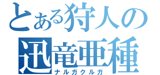 とある狩人の迅竜亜種（ナルガクルガ）