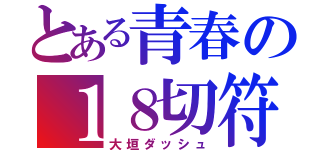 とある青春の１８切符（大垣ダッシュ）