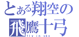 とある翔空の飛鷹十弓（ｆｌｙ ｉｎ ｓｋｙ）