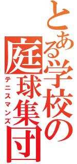 とある学校の庭球集団（テニスマンズ）