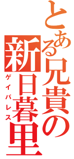 とある兄貴の新日暮里（ゲイパレス）