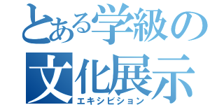 とある学級の文化展示（エキシビション）