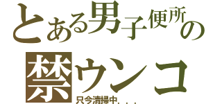 とある男子便所の禁ウンコ（只今清掃中．．．）