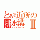 とある近所の排水溝Ⅱ（はいすいこう）