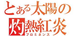 とある太陽の灼熱紅炎（プロミネンス）