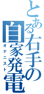 とある右手の自家発電（オナニスト）