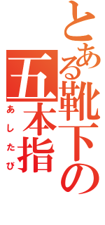 とある靴下の五本指（あしたび）