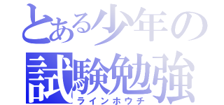 とある少年の試験勉強（ラインホウチ）