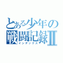 とある少年の戦闘記録Ⅱ（インデックス）