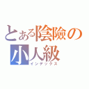 とある陰險の小人級（インデックス）