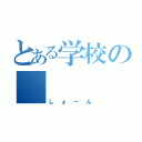 とある学校の    超天才（しょーん）