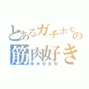 とあるガチホモの筋肉好き（精神安定剤）