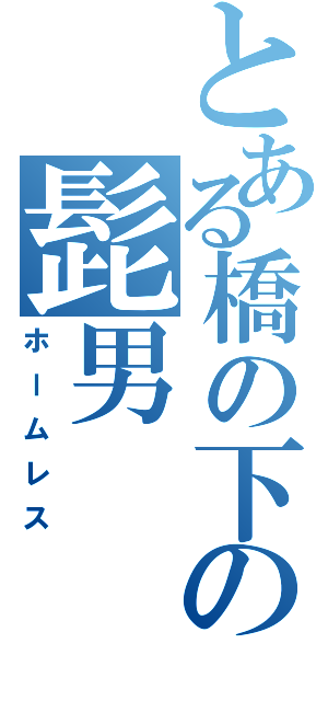 とある橋の下の髭男（ホームレス）