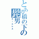 とある橋の下の髭男（ホームレス）