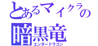 とあるマイクラの暗黒竜（エンダードラゴン）