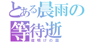 とある晨雨の等待逝（夜明けの霧）