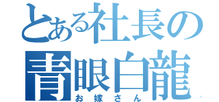 とある社長の青眼白龍（お嫁さん）