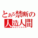 とある禁断の人造人間（ホムンクルス）