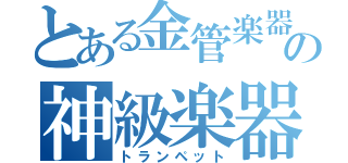 とある金管楽器の神級楽器（トランペット）