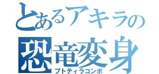 とあるアキラの恐竜変身（プトティラコンボ）